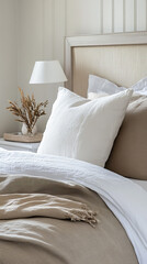 Poster - Welcoming Guest Bedroom with Fresh Linens and Simple Elegance  