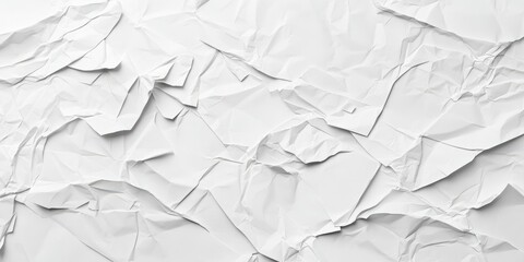 Poster - White wrinkled paper, recycled paper surface, copy space for text.