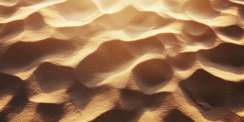 Poster - Sunlight on sand, top view, copy space. Natural background.