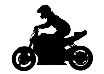 Sticker - Sport big bike on white background