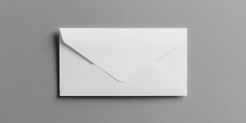 Poster - White, blank envelope on a gray background with copyspace.