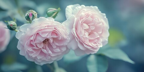 Poster - Soft pink roses.