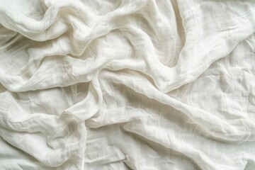 Poster - White jean blanket person linen.