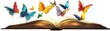 © Naput - Filigree butterflies flying out of an old book, each butterfly a memory fragment, Fantasy, Warm golden hues, Digital painting