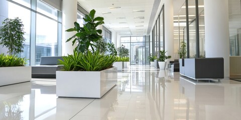 Aufkleber - Contemporary office environment in a bright setting