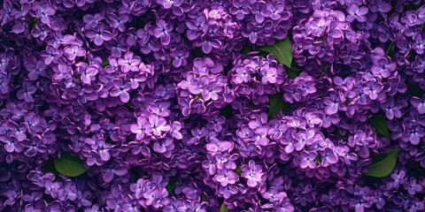 Poster - Background featuring purple lilac flowers.