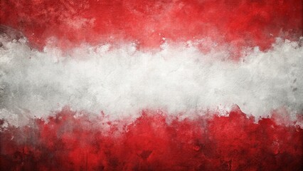 Wall Mural - minimalist abstract grunge background with red and white watercolor