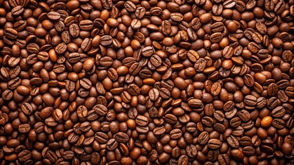 Wall Mural - Minimalist coffee bean background with roasted coffee bean