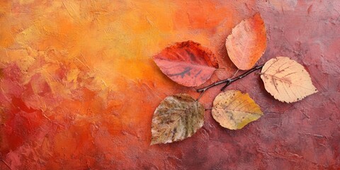 Fototapete - a few autumn leaves