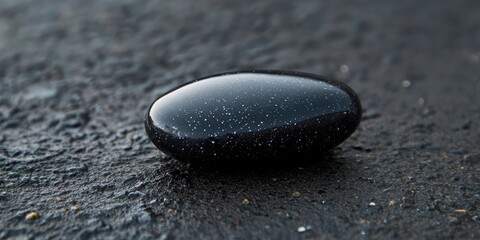 a black stone in the background