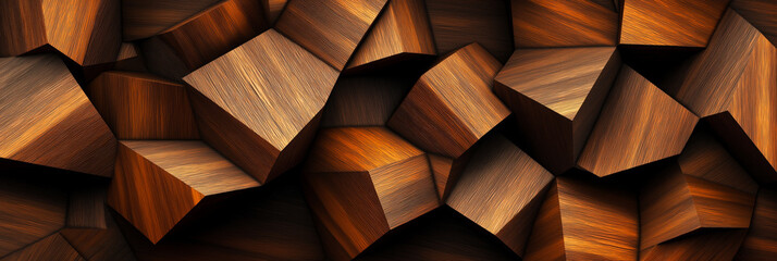 Wooden pattern. Elegant luxury 3d geometric wood wallpaper