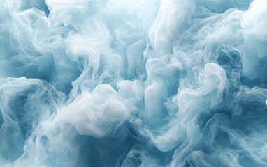 Leinwandbilder - A swirling blue smoke texture creates a dreamy, ethereal atmosphere, suggesting movement and softness in a captivating visual display.