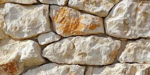 Leinwandbilder - Beige stone wall background. Abstract background. Stone in lines.