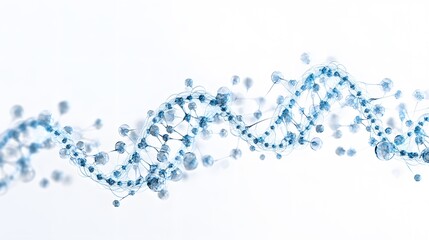 Wall Mural - abstract 3d render of blue spheres connected by lines, representing a network or a molecular structu