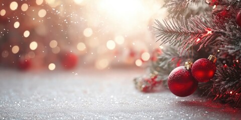 Leinwandbilder - Christmas backdrop. Happy New Year. Selective focus on the holidays.