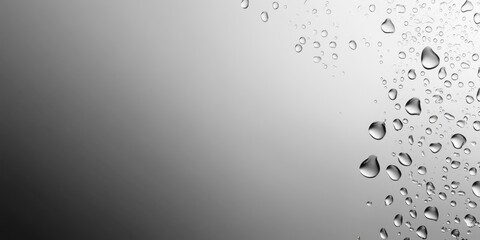 Aufkleber - grey glass background with raindrops