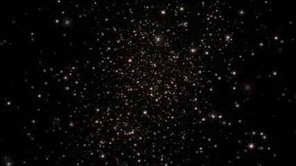 Wall Mural - a dense field of twinkling stars fill a black night sky.