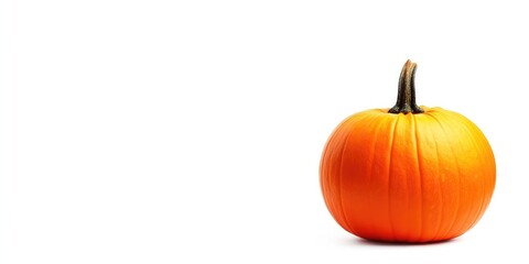 Poster - pumpkin isolated on a white background with copyspace, Halloween arrangement