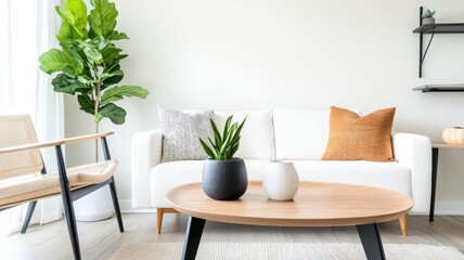 Spacious bright living room bathed in natural light, creating a warm and inviting atmosphere.