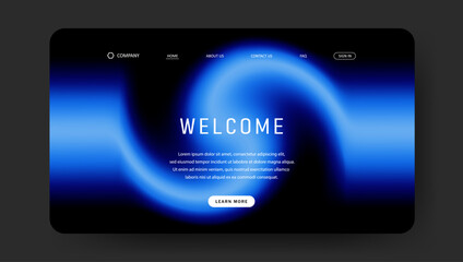 futuristic landing page background with gradient mesh, Website UI design	