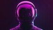 © QITIAN - Futuristic astronaut in a vibrant neon atmosphere.