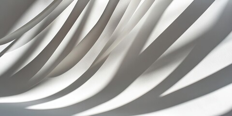 Aufkleber - Close-up view of paper strips casting shadows on a white background.