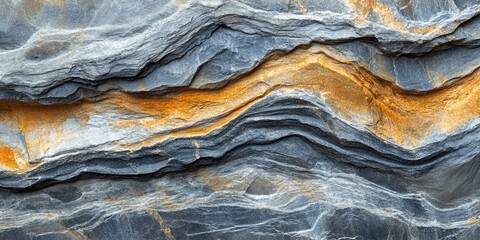 Leinwandbilder - Detail of natural uneven stone, wavy rock background