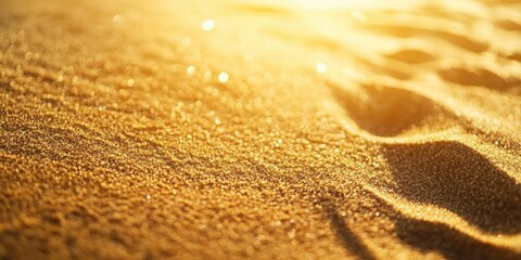 Poster - Sunlight on sand, top view, copy space. Natural background.