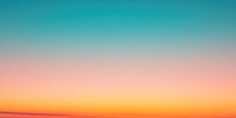 Poster - The clear sky transformed into a stunning gradient of oranges and pinks at sunset.