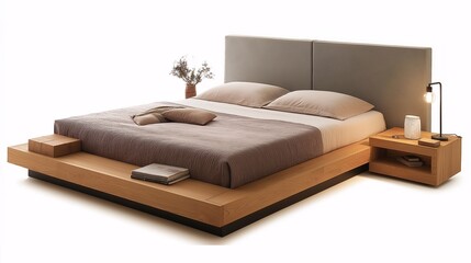 Wall Mural - Modern Minimalist Bed Design for Contemporary Bedroom