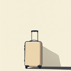 Aufkleber - This illustration presents a stylish suitcase with a handle, set clearly against a minimalist background, emphasizing sleek design. Generative AI