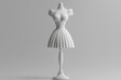 © LAJT - 3D rendered white dress form mannequin with a pleated short dress