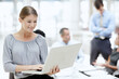 © STEEXBuyout/peopleimages.com - Laptop, research and businesswoman in office for reading report of finance budget with capital gain. Technology, meeting and financial planner with computer for investment profit feedback for client.