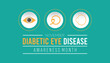 © Rabin - Diabetic eye disease awareness month is observed every year on November. Medical Healthcare Awareness concept. background, placard, banner template Vector illustration design.