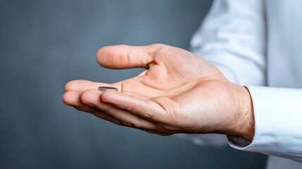 Close up of an investor s hand holding a graph or chart that displays the growth and performance of the market  The chart shows financial data analytics