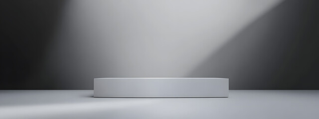 Wall Mural - abstract pastel gray color and gradient white light background in studio table backdrops display pro