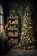 Wall Mural - Christmas wallpaper idea christmas box anticipation.