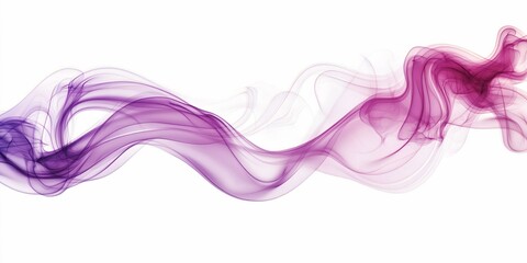 purple pink smooth smoke wave isolated on white or transparent png