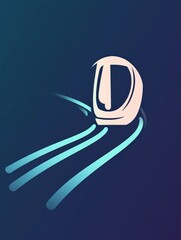 Poster - A sleek train icon glides effortlessly on smooth tracks, showcasing a modern design that symbolizes speed and efficiency. Generative AI