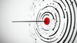 © Galib - A black arrow hits the bullseye of a target on a white background.