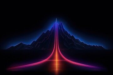 Wall Mural - Road border backgrounds light night.