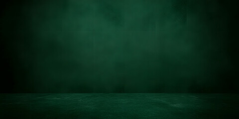 Wall Mural - elegant dark emerald green background with black shadow border and old vintage grunge texture design