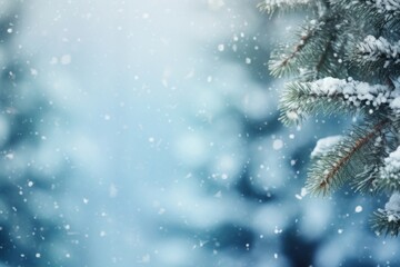 Wall Mural - Winter snow tree backgrounds.