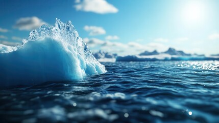 ice sheets collapsing into the ocean, accelerating sea level rise as a result of global warming.