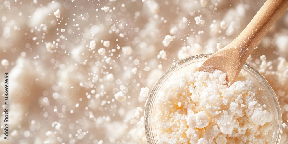 Fermentation Mixture Photo Stock Kefir grains and dairy mixture in a fermentation jar ...