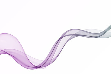 Transparent smoky wave flow, abstract wave background, design element.