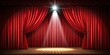 © Anulak - Silhouette theatre stage with curtain and spotlight