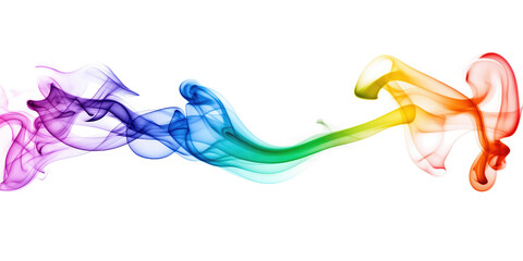 
Abstract colorful rainbow smoke isolated on transparent background, PNG. Clipart template 