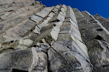 pillar rock in south Iceland, near the black beach,