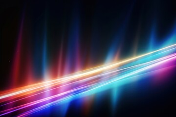 Canvas Print - Rainbow light leak backgrounds night illuminated.